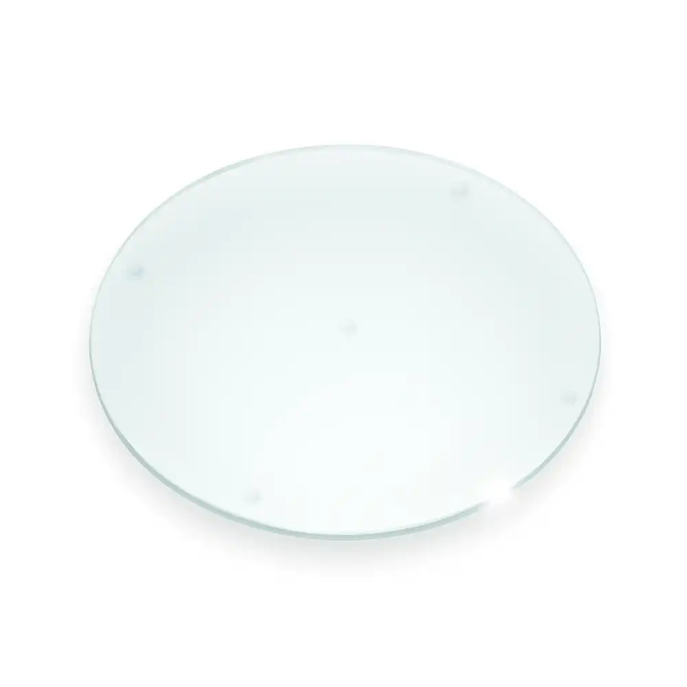 Tocător rotund din sticlă transparentă