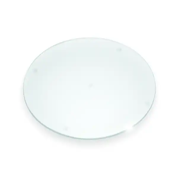 Tocător rotund din sticlă transparentă