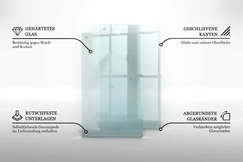 Tocător de bucătărie dublu transparent