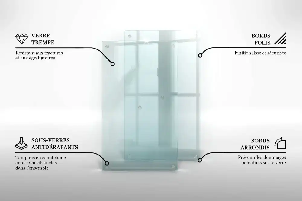 Tocător de bucătărie dublu transparent