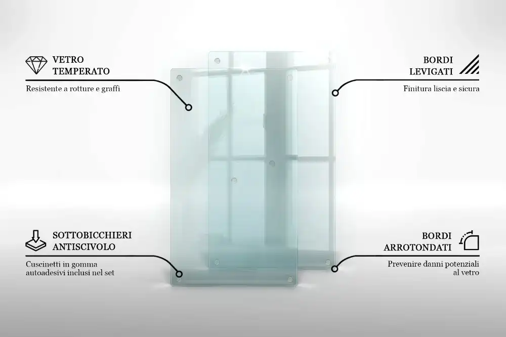 Tocător de bucătărie dublu transparent