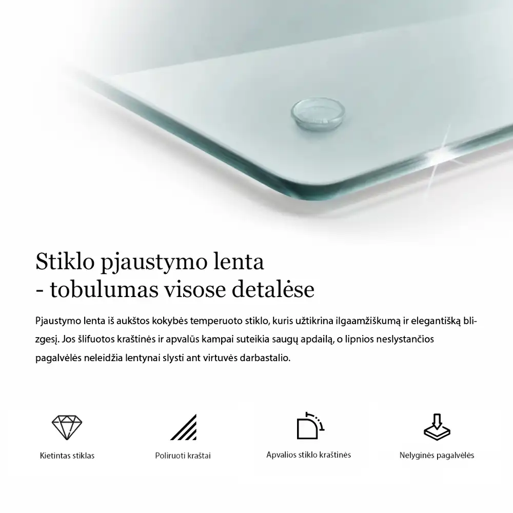 Tocător de bucătărie dublu transparent