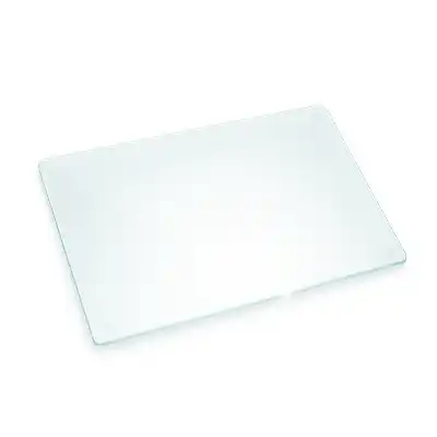 Tocător de bucătărie dreptunghiular din sticlă transparentă