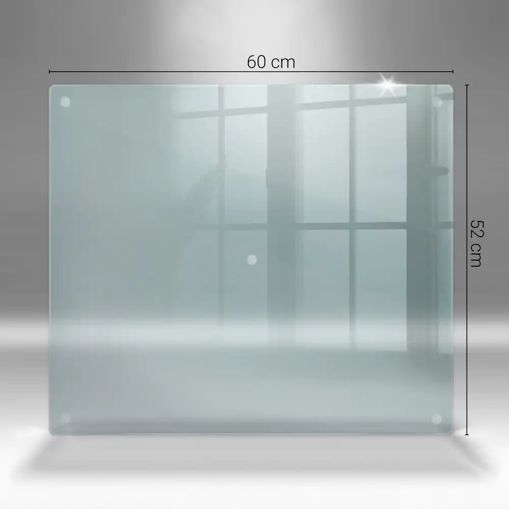 Tocător de bucătărie dreptunghiular din sticlă transparentă