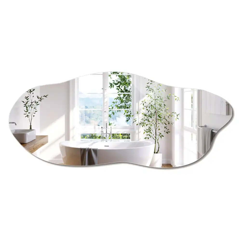 Oglindă organică modernă cu iluminare LED suspendată
