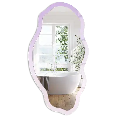 Oglindă decorativă cu formă neregulată și imprimeu în degrade