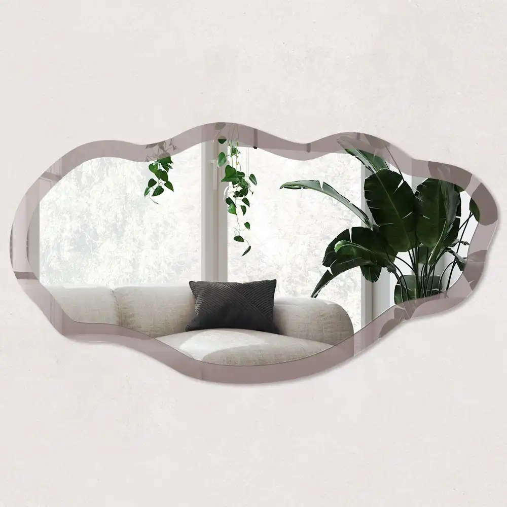 Oglindă neregulată cu imprimeu hamusbarna