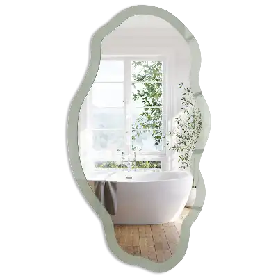 Oglindă neregulată cu imprimeu salvie