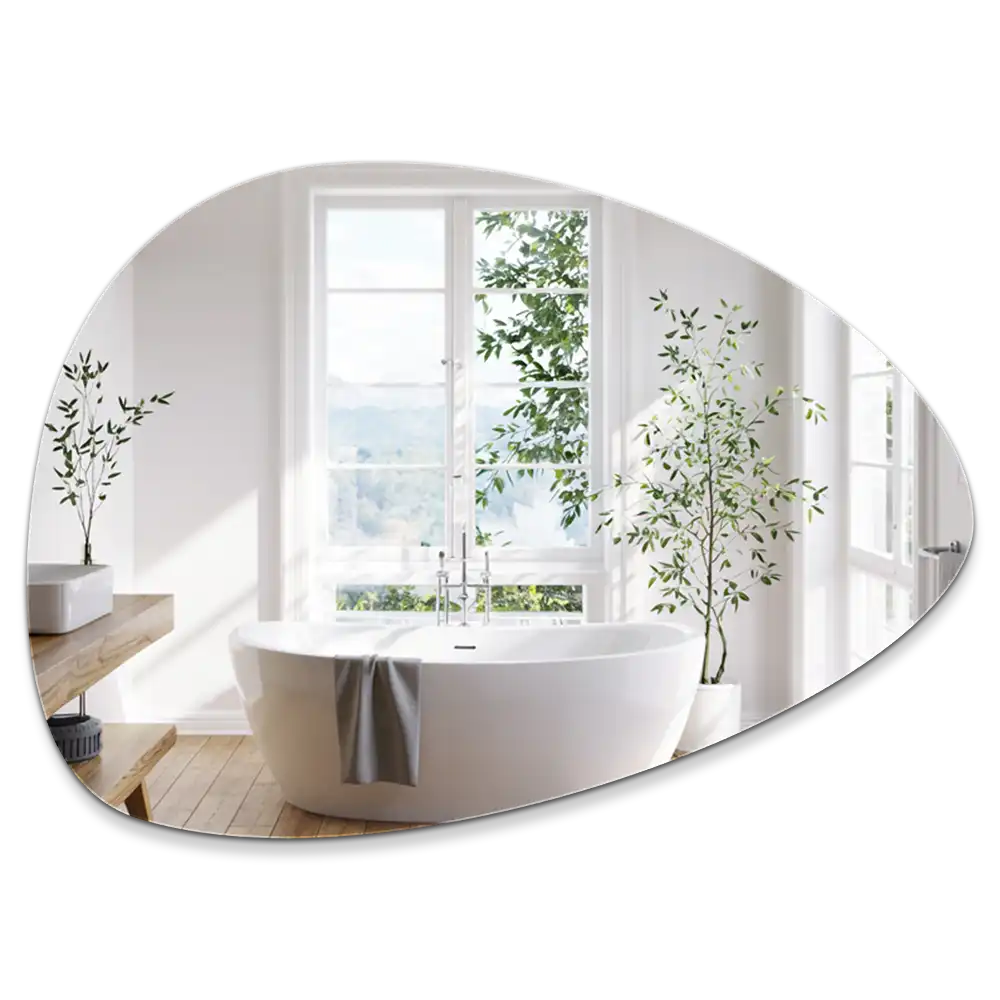 Oglindă decorativă de perete în formă de ou