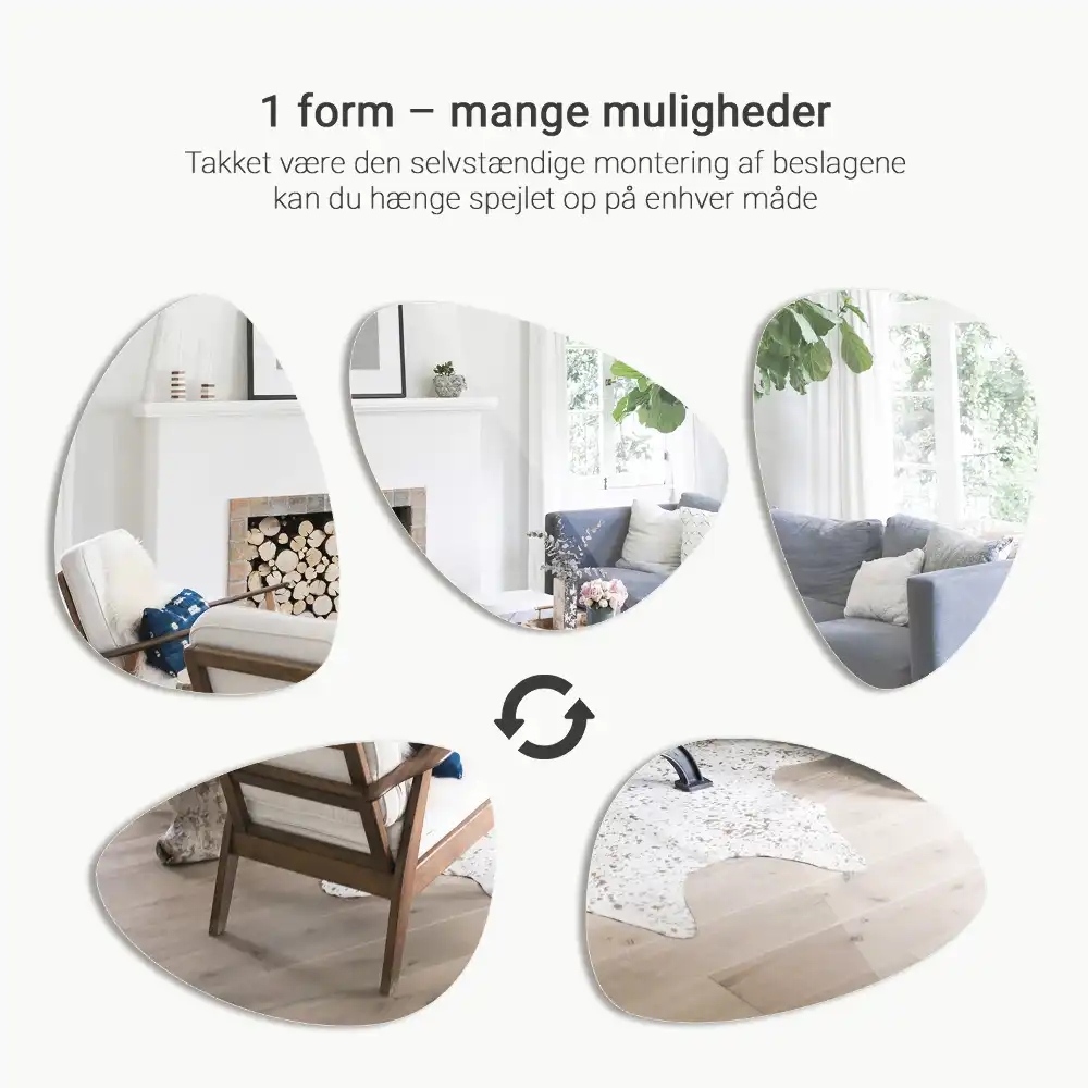 Oglindă decorativă de perete în formă de ou