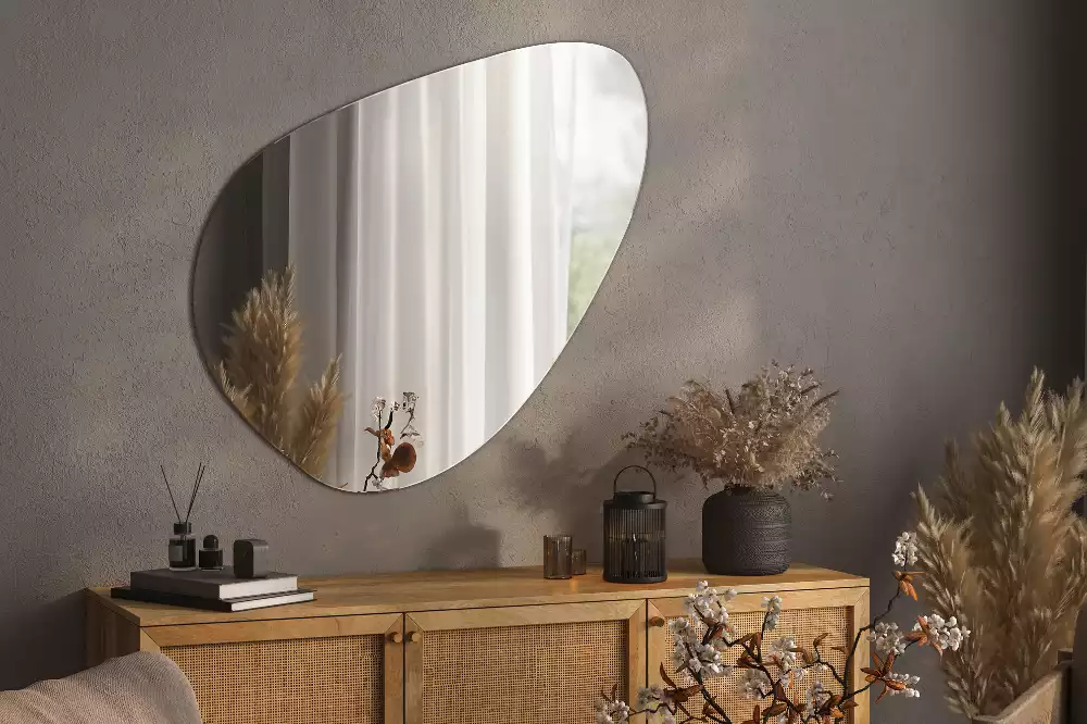 Oglindă decorativă suspendată cu formă organică