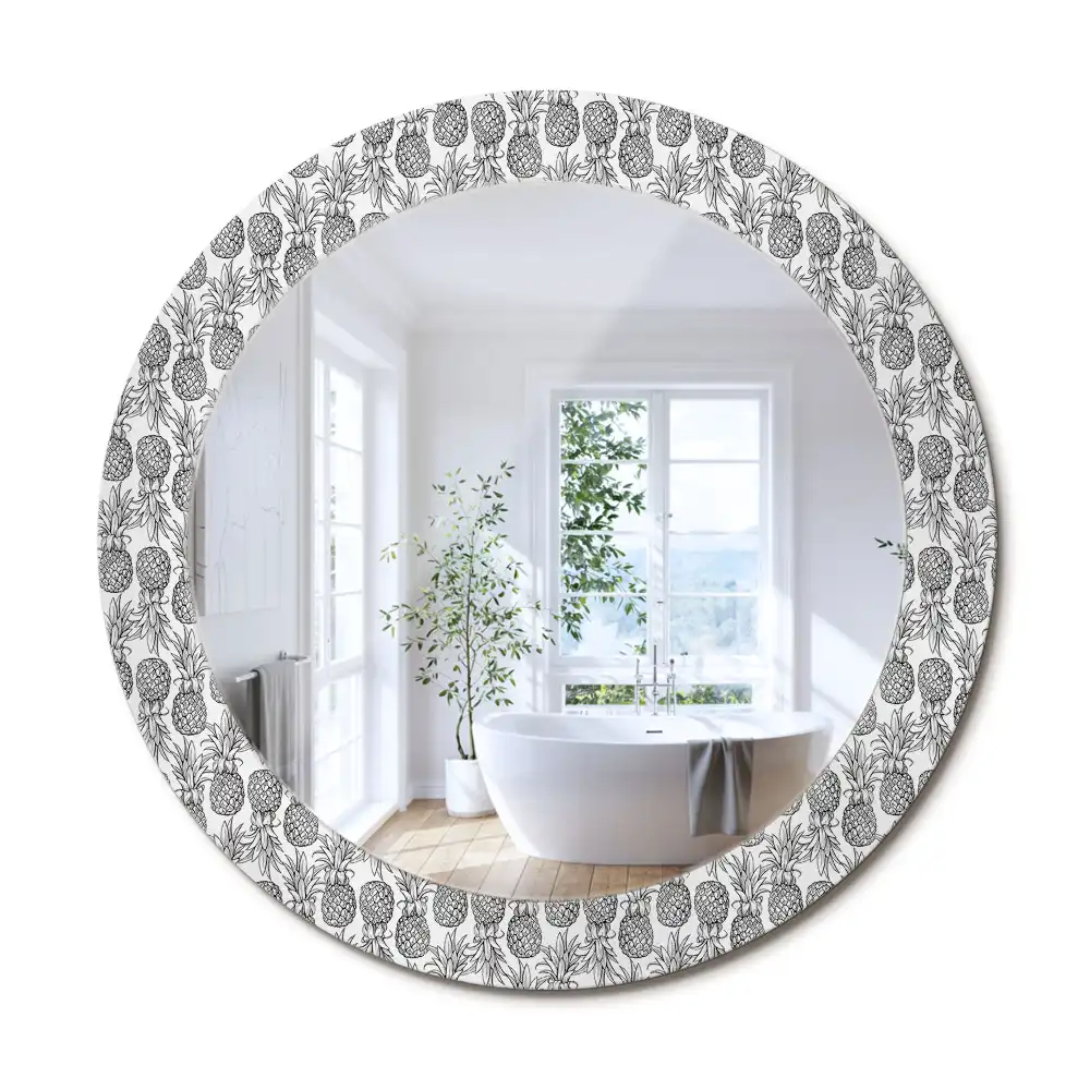 Oglindă decorativă rotundă cu design ananas