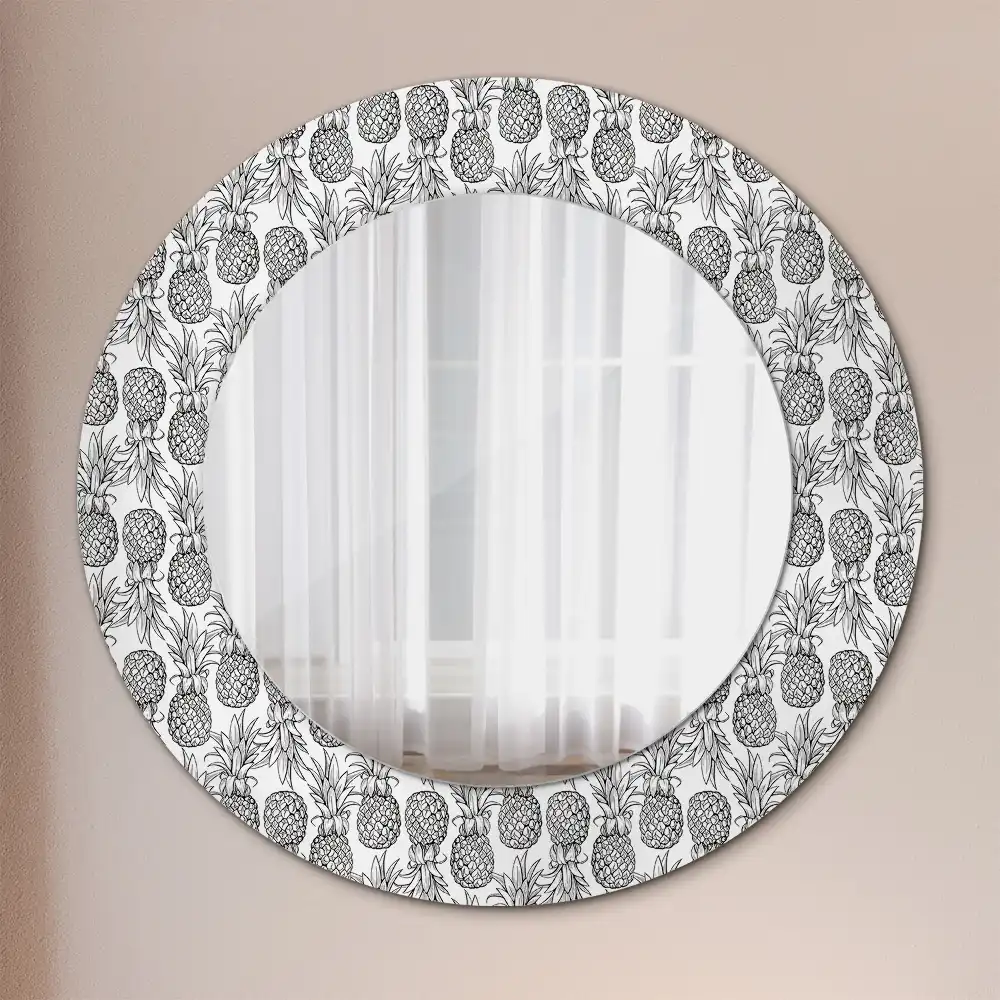 Oglindă decorativă rotundă cu design ananas