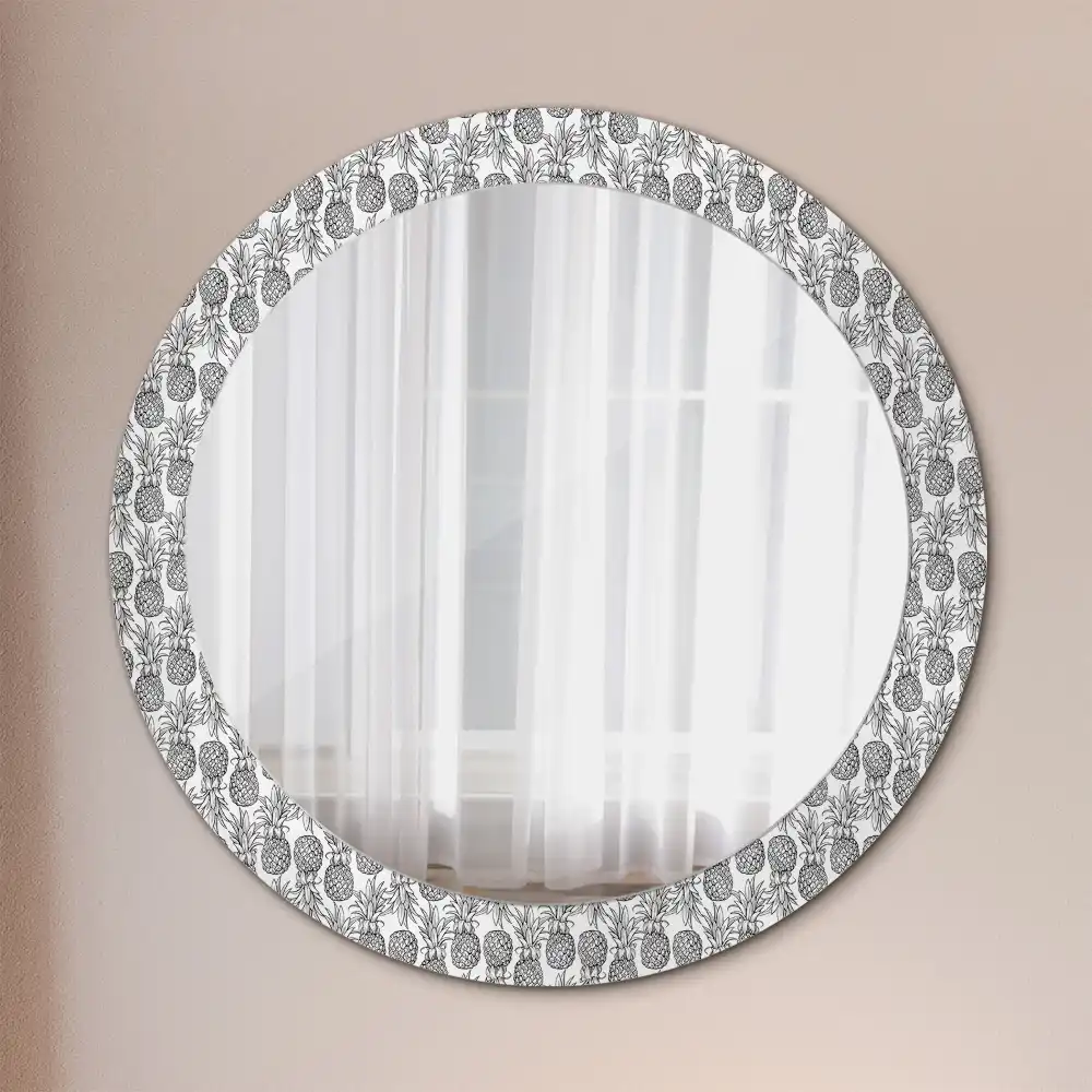 Oglindă decorativă rotundă cu design ananas