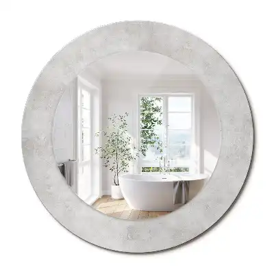 Oglindă rotundă cu imprimeu textură de beton