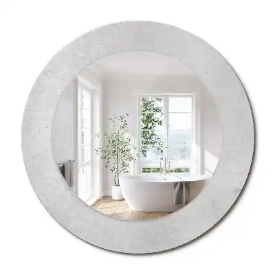 Oglindă rotundă cu imprimeu textură de beton