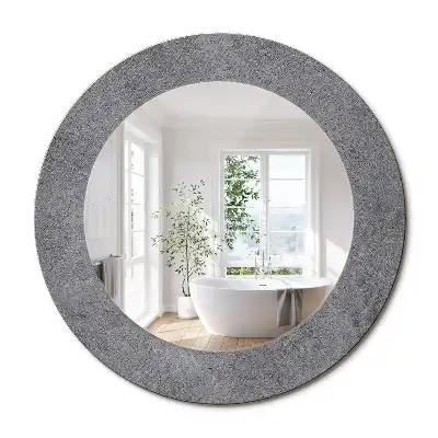 Oglindă rotundă cu imprimeu textură de beton