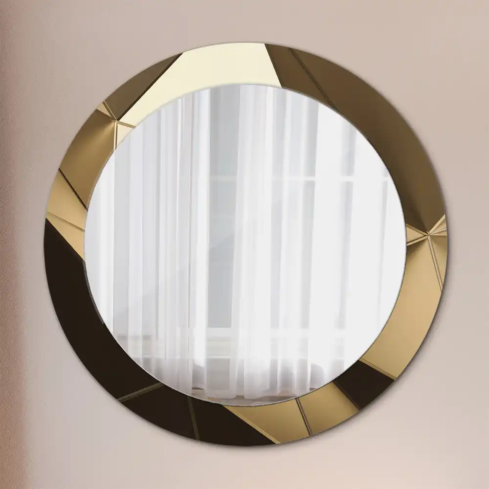Oglinda rotunda imprimata abstracție modernă