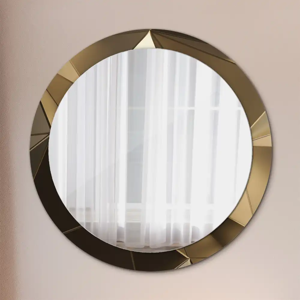 Oglinda rotunda imprimata abstracție modernă