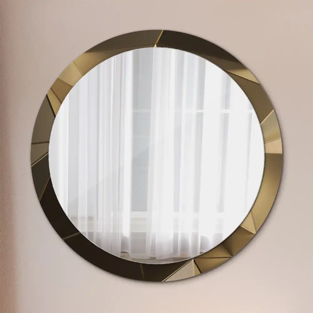 Oglinda rotunda imprimata abstracție modernă