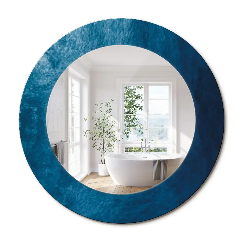 Oglindă rotundă decorativă cu design de artă abstractă pentru perete