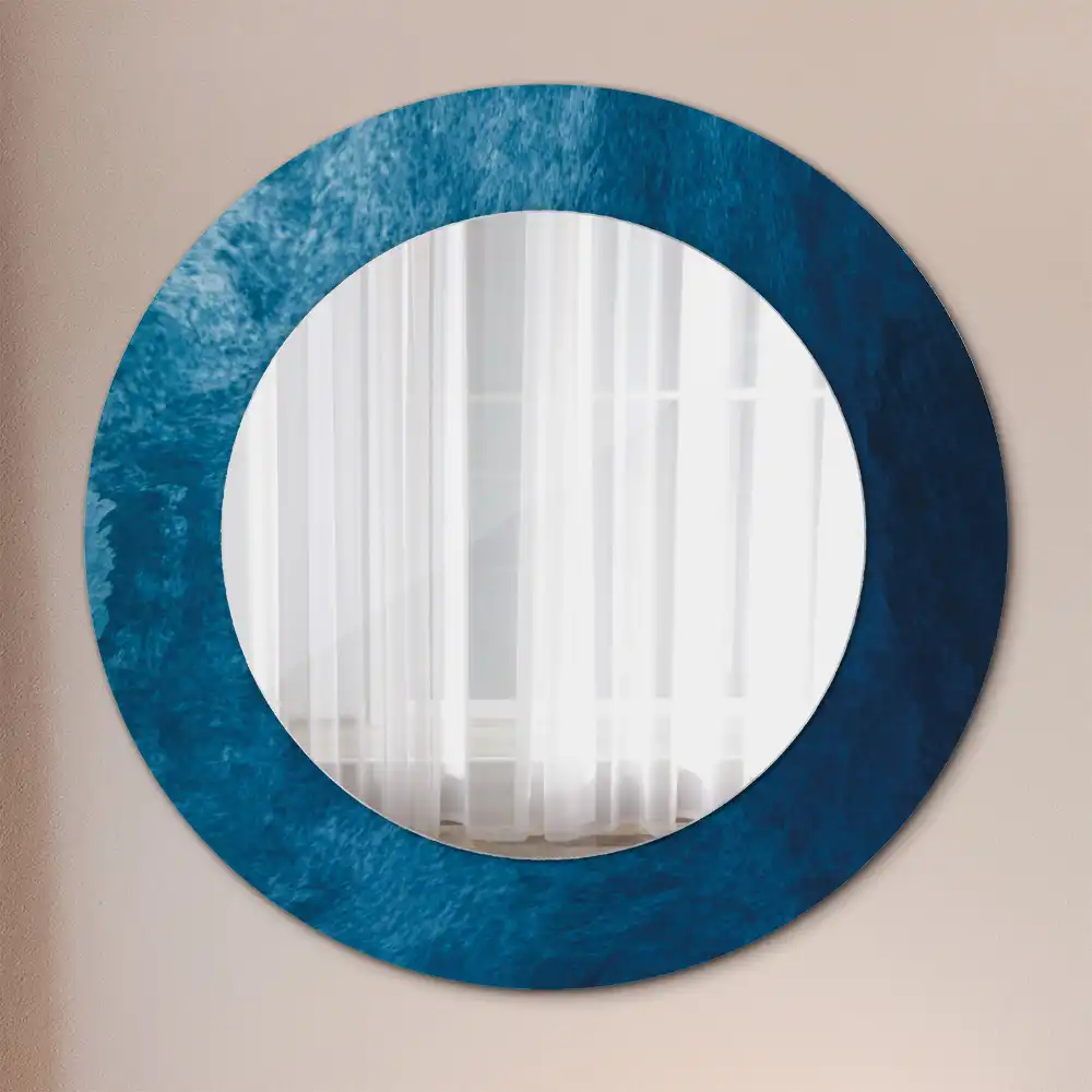 Oglindă rotundă decorativă cu design de artă abstractă pentru perete