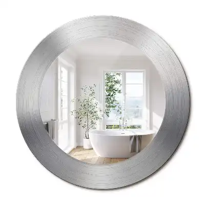 Oglindă decorativă rotundă cu ramă din imitație de metal