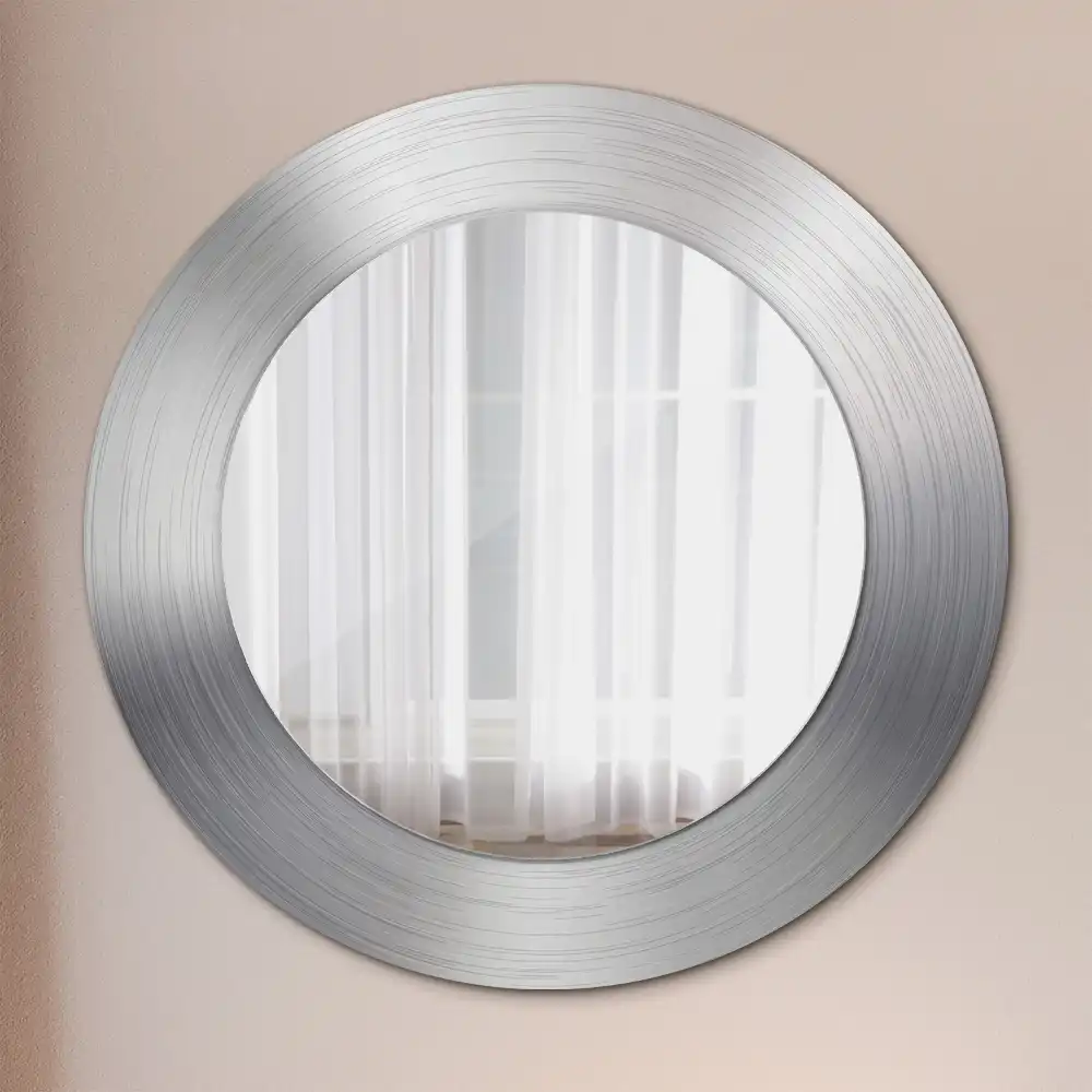 Oglindă decorativă rotundă cu ramă din imitație de metal