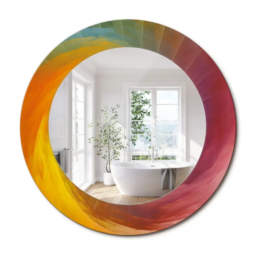Oglindă rotundă decorativă pentru perete