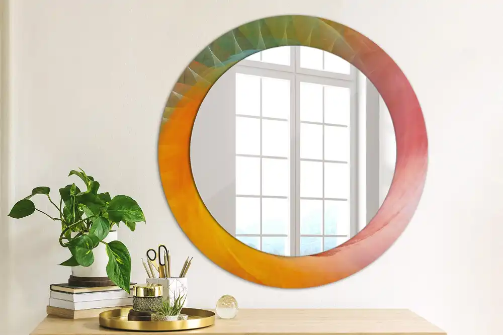 Oglindă rotundă decorativă pentru perete
