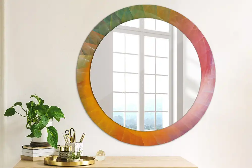 Oglindă rotundă decorativă pentru perete