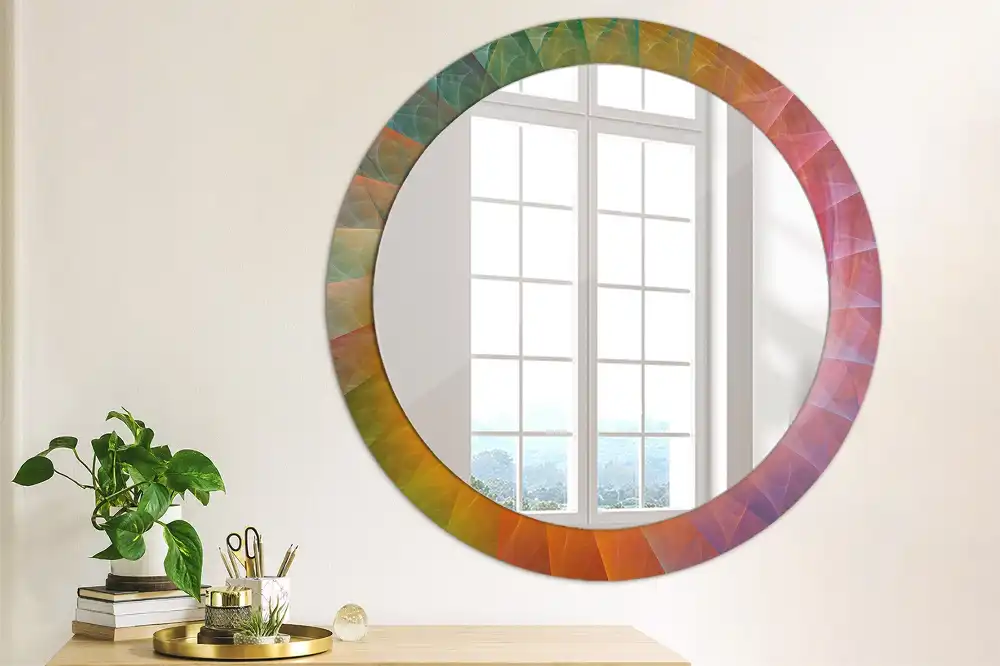 Oglindă rotundă decorativă pentru perete