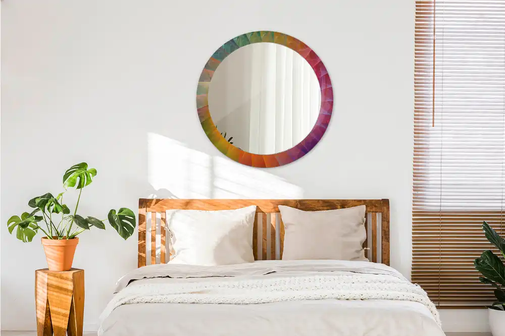 Oglindă rotundă decorativă pentru perete