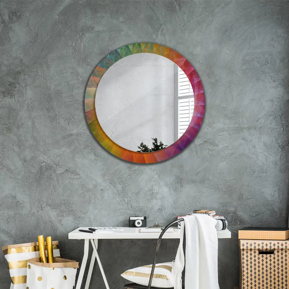Oglindă rotundă decorativă pentru perete