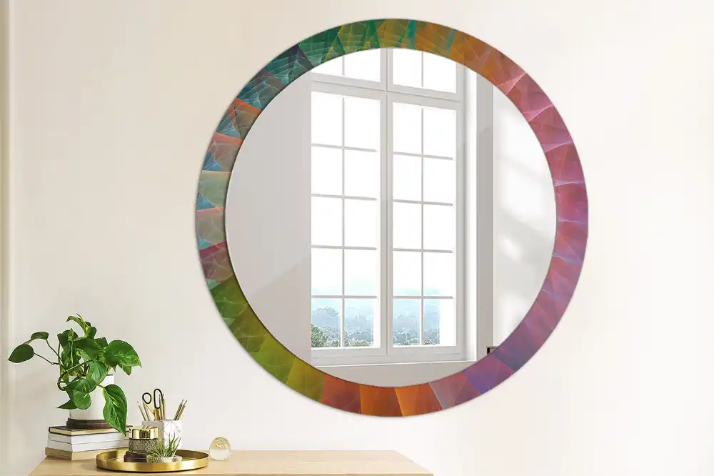 Oglindă rotundă decorativă pentru perete