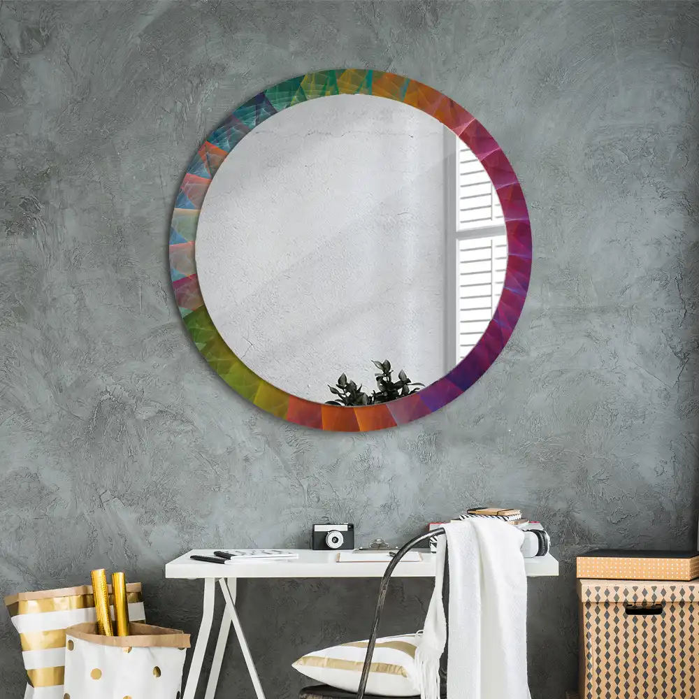 Oglindă rotundă decorativă pentru perete