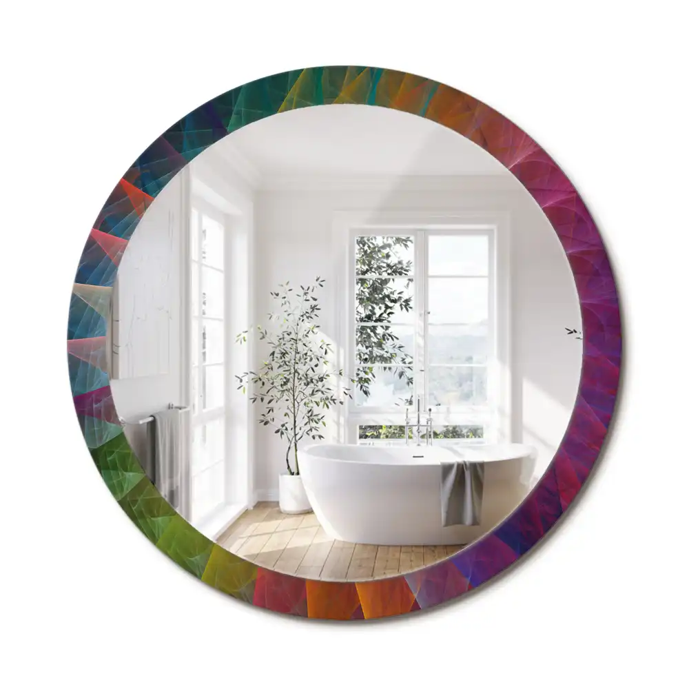 Oglindă rotundă decorativă pentru perete