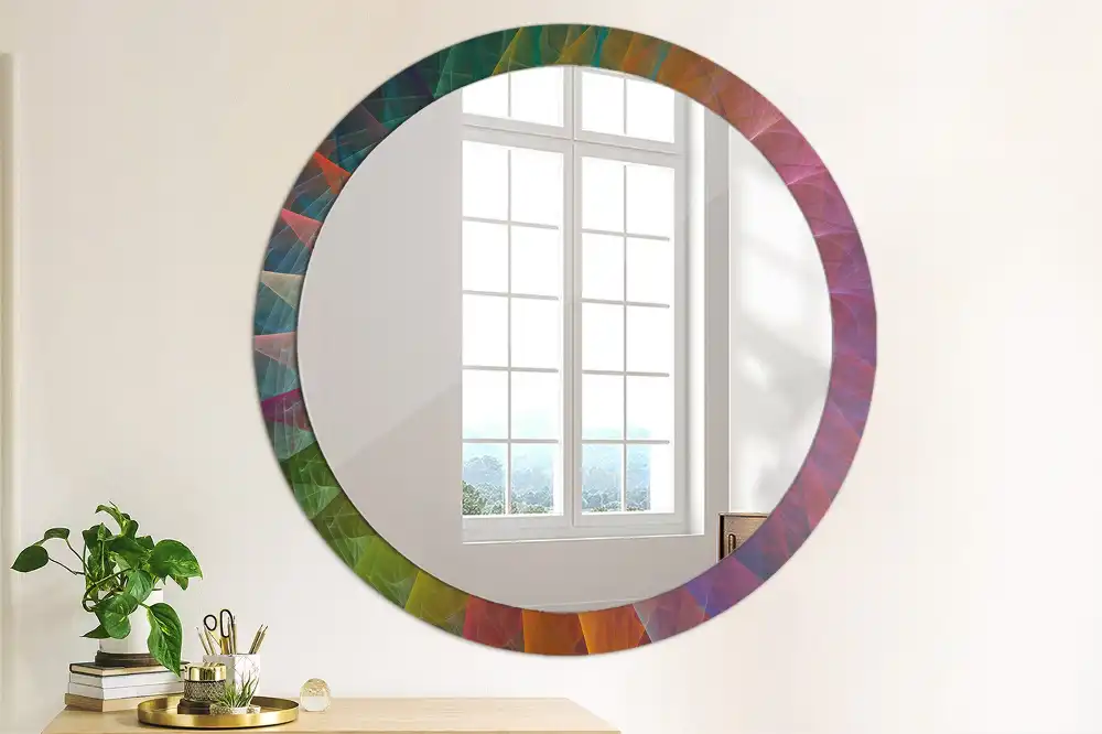 Oglindă rotundă decorativă pentru perete
