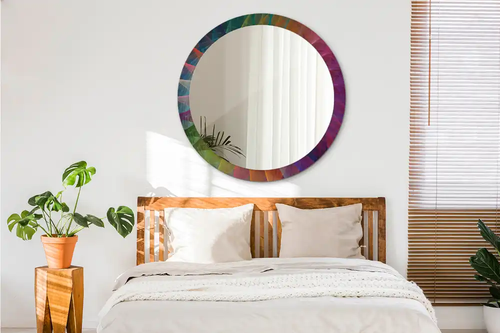 Oglindă rotundă decorativă pentru perete