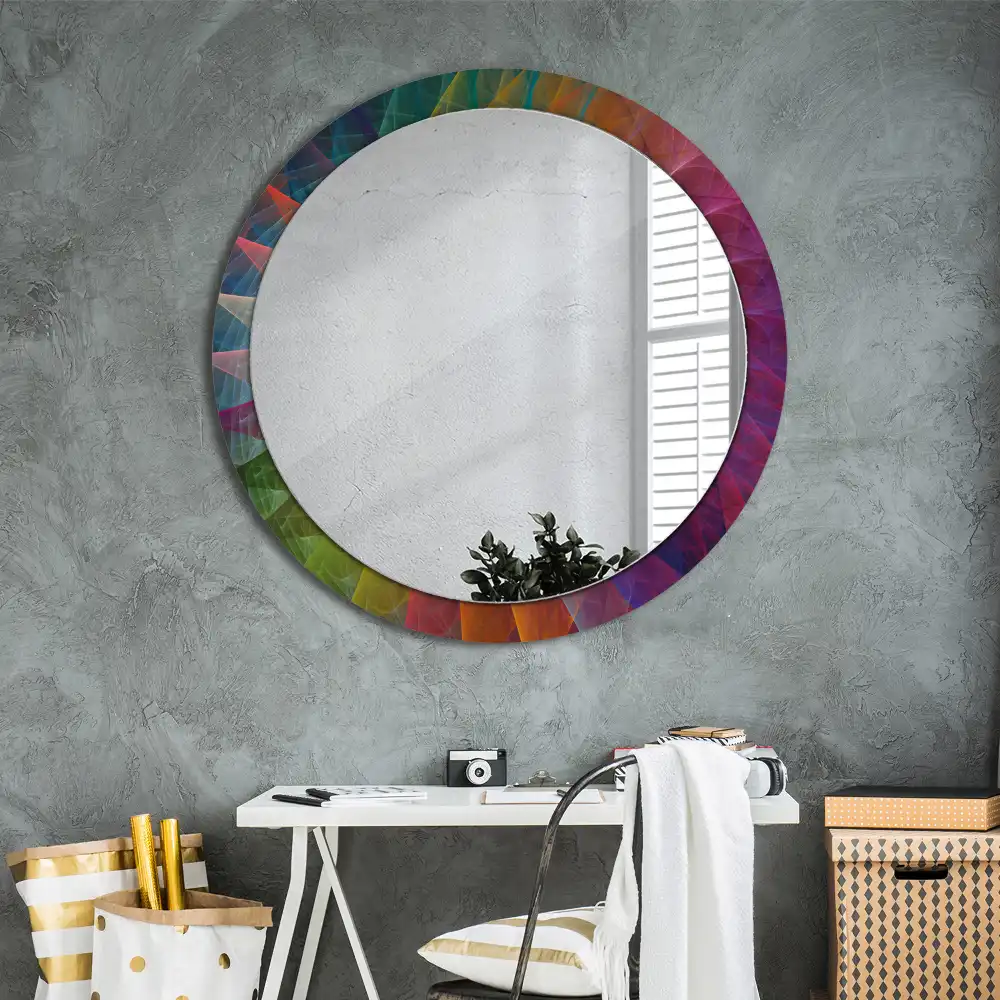 Oglindă rotundă decorativă pentru perete