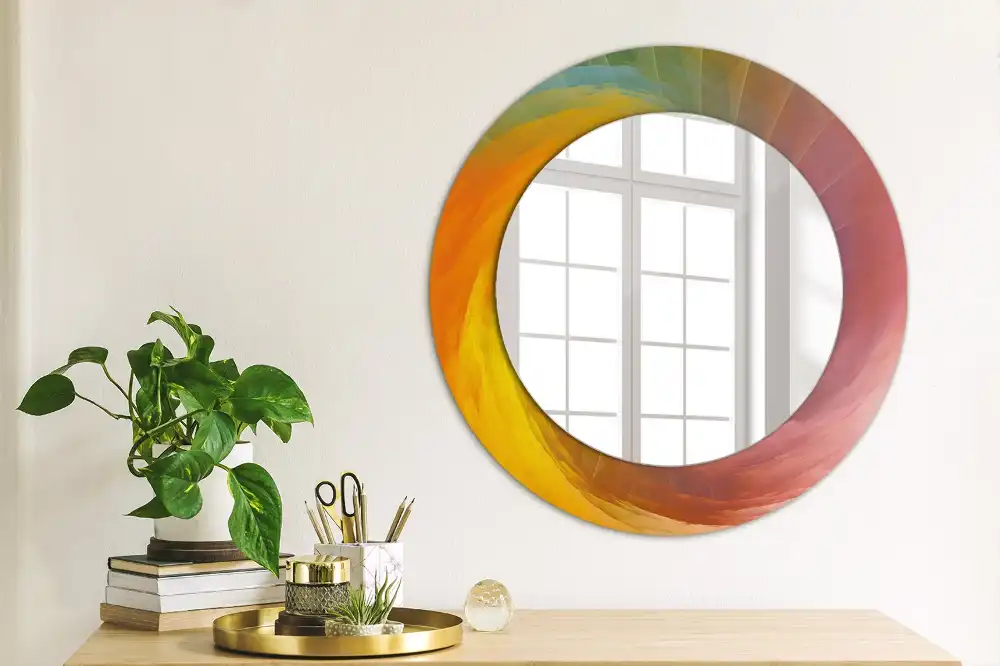Oglindă rotundă decorativă pentru perete