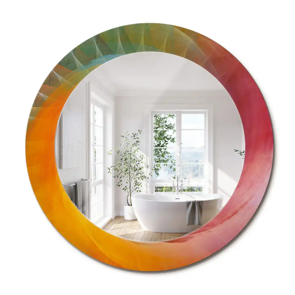 Oglindă rotundă decorativă pentru perete