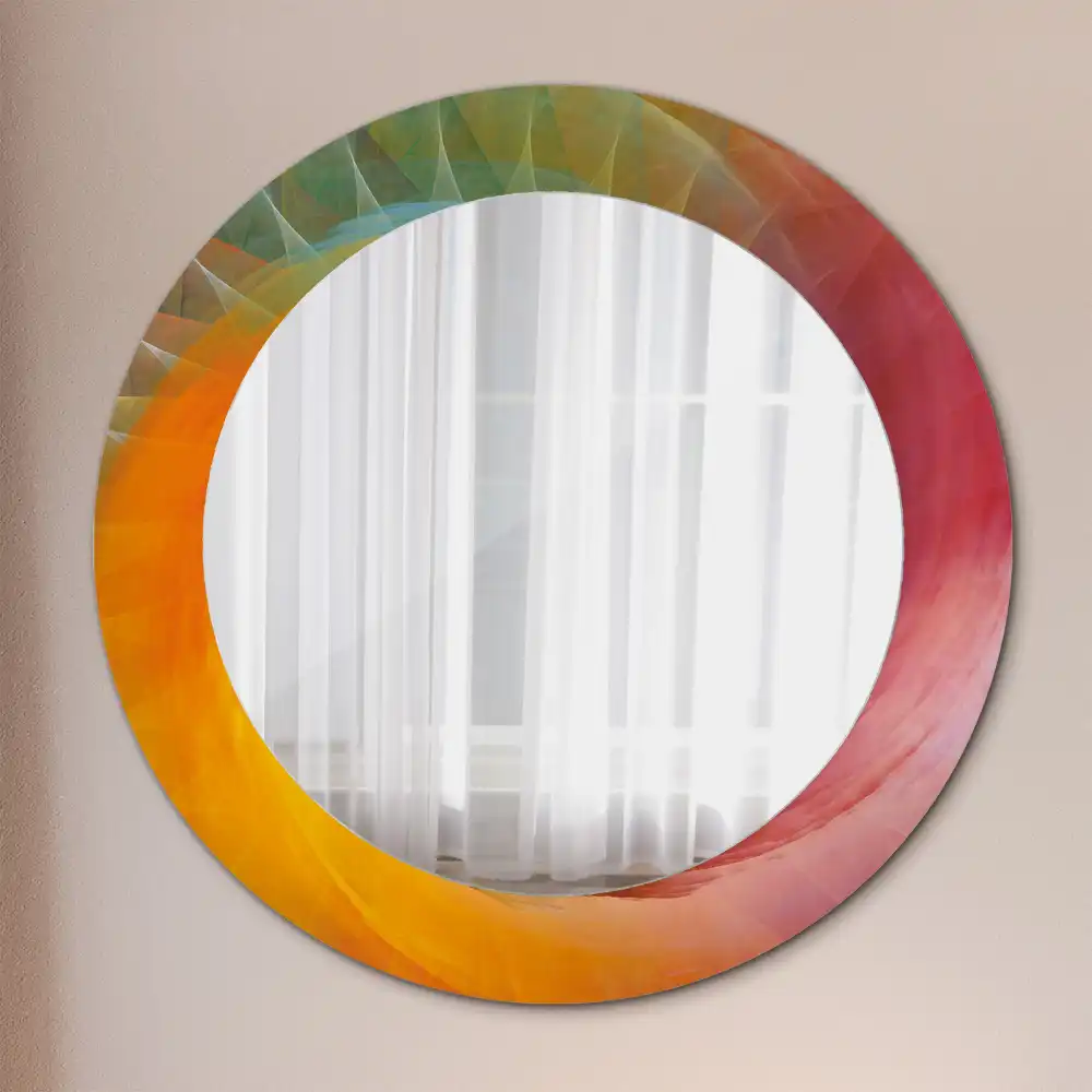 Oglindă rotundă decorativă pentru perete