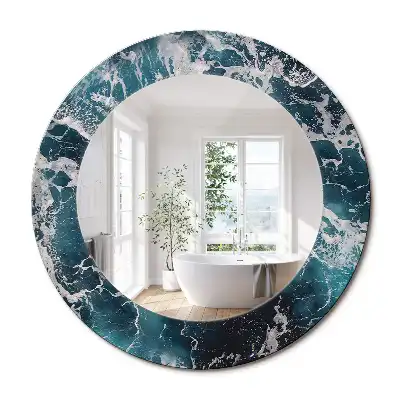 Oglindă rotundă decorativă de perete mare model furtunos