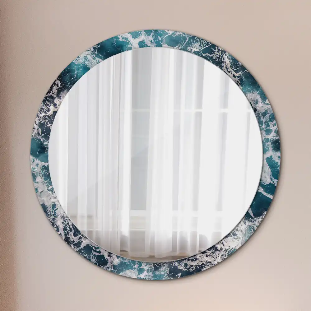 Oglindă rotundă decorativă de perete mare model furtunos