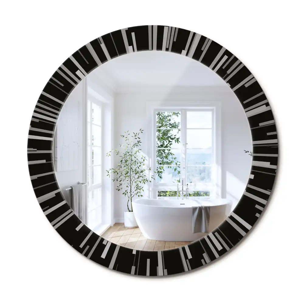 Oglindă decorativă rotundă cu design radiant
