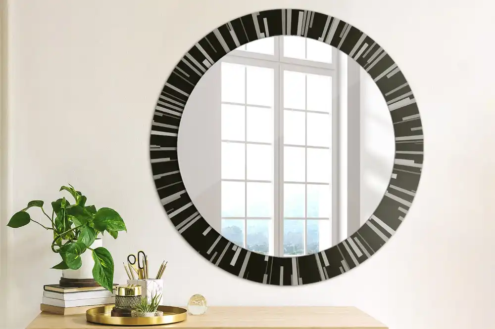 Oglindă decorativă rotundă cu design radiant