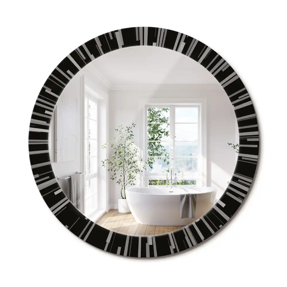 Oglindă decorativă rotundă cu design radiant