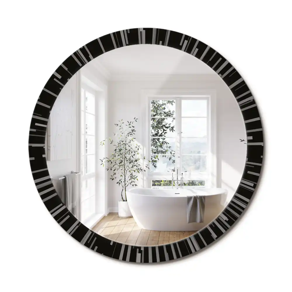 Oglindă decorativă rotundă cu design radiant