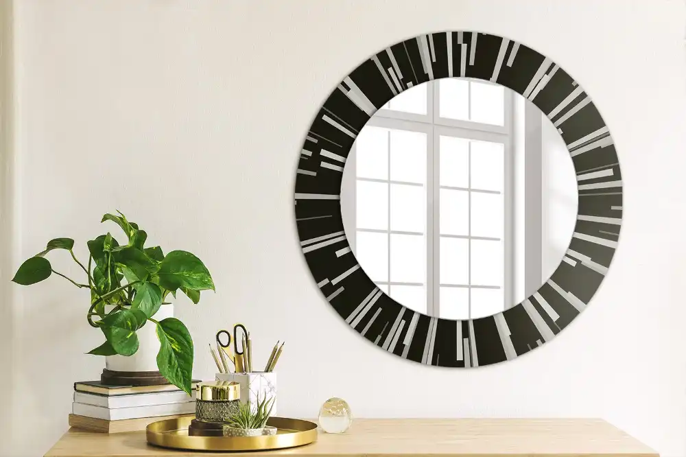 Oglindă decorativă rotundă cu design radiant